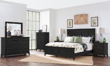 Picture of Trisha Todays Traditions Black Queen Panel Bed
