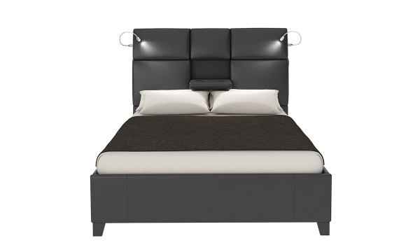 Picture of Matrix Black Queen Upholstered Smart Bed