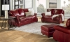 Picture of Gunnison Red Leather Ottoman