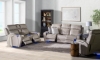 Picture of Maverick Dove Leather Power Media Sofa