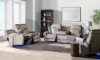 Picture of Maverick Dove Leather Power Media Sofa